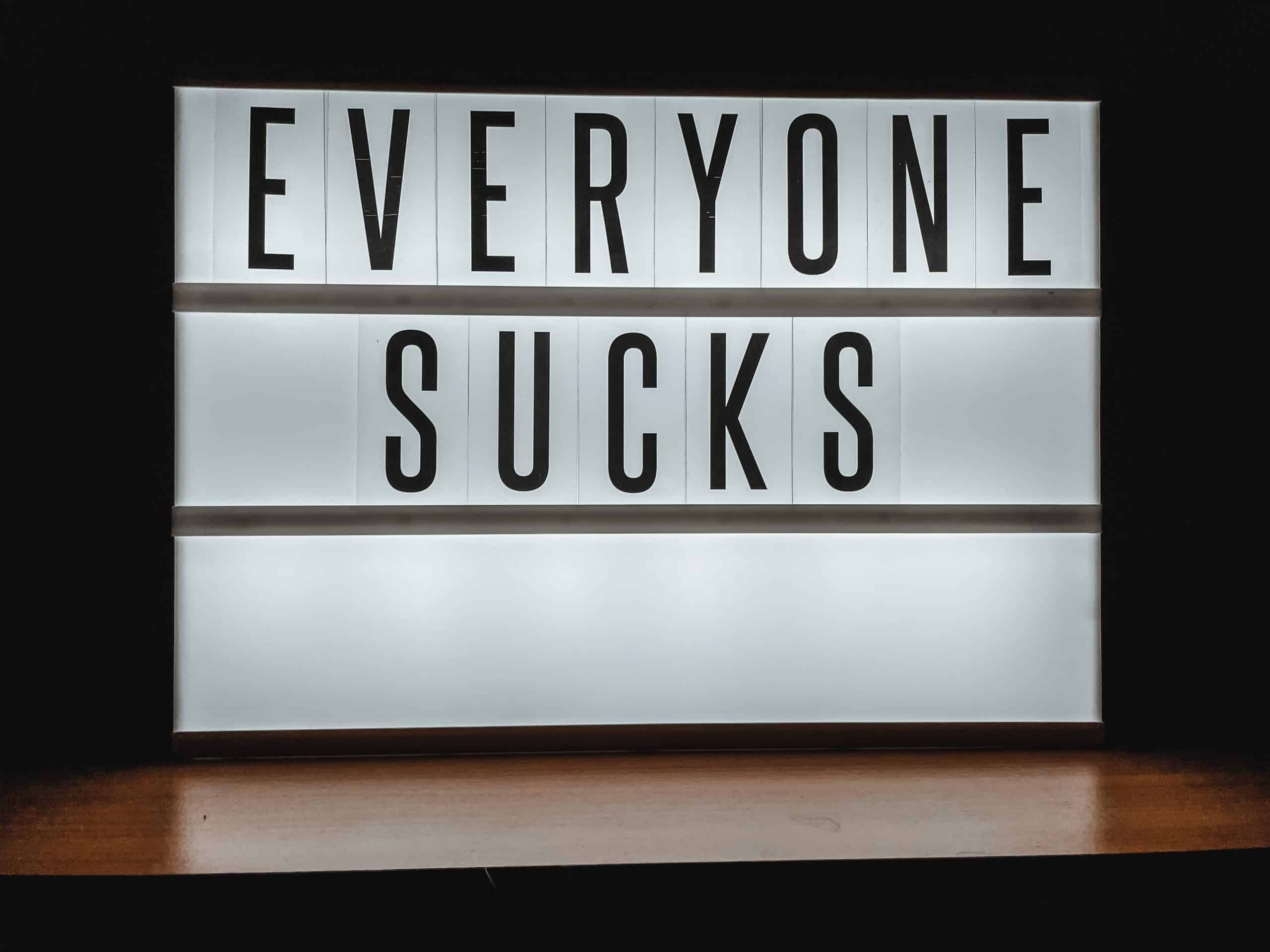 How to deal with sucking at everything